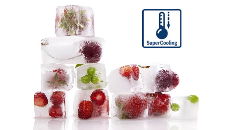 با کلید SuperCooling مواد غذایی تازه خود را سریع خنک کنید