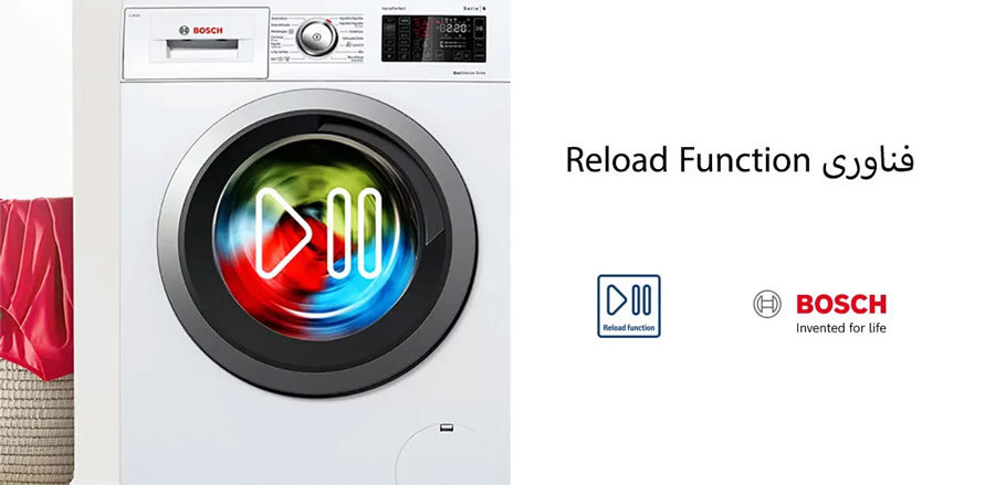 فناوری Reload Function برای بارگیری مجدد ماشین لباسشویی سری 6 بوش مدل 28682