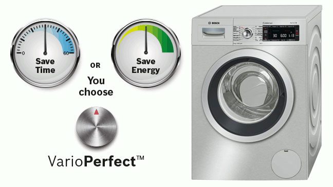 فناوری های VarioPerfect و Eco Perfect در لباسشویی بوش 2876