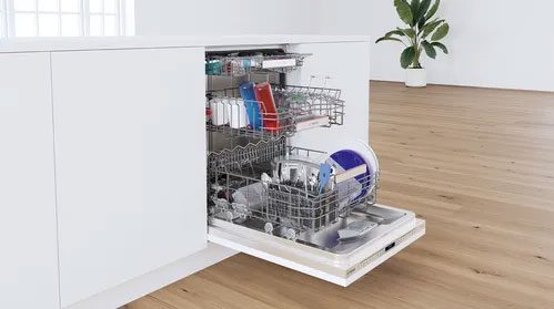 قفسه های انعطاف پذیر، ایمن و با قابلیت کشویی آسان در ماشین ظرفشویی SMS8YCI03E